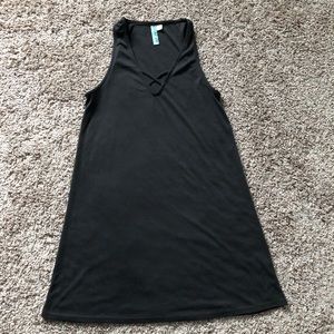 PacSun Grey Sleeveless Cut-Out T-Shirt Dress